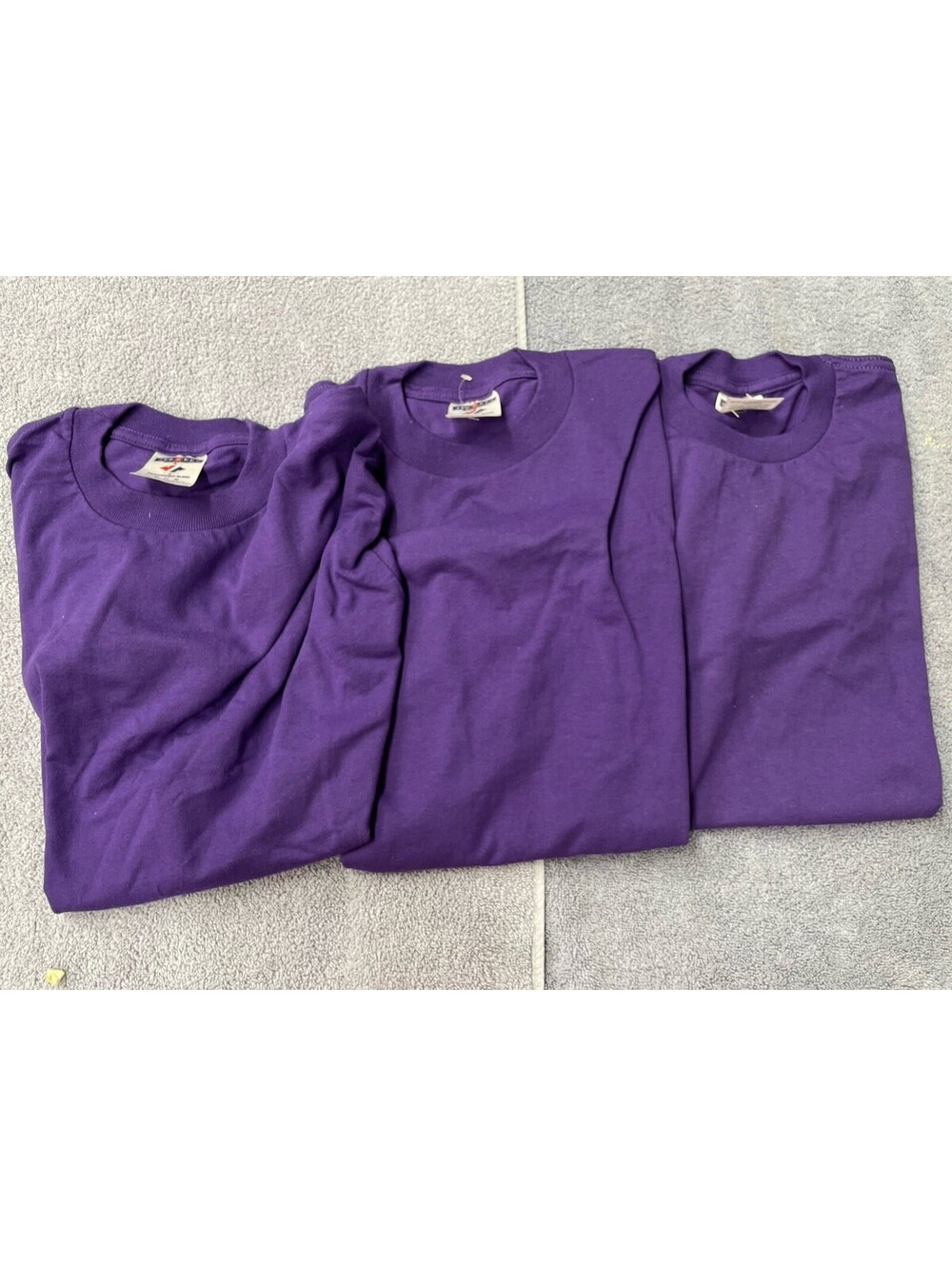 3 Vintage 80's Jerzees  Purple Blank T-Shirts M&L
